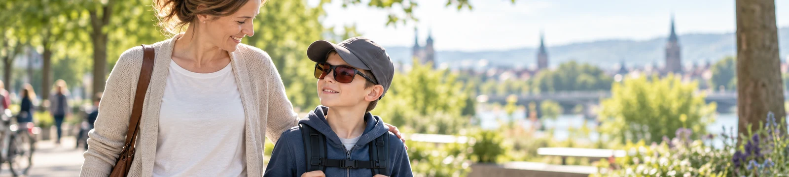 Mutter und Kind im Freien